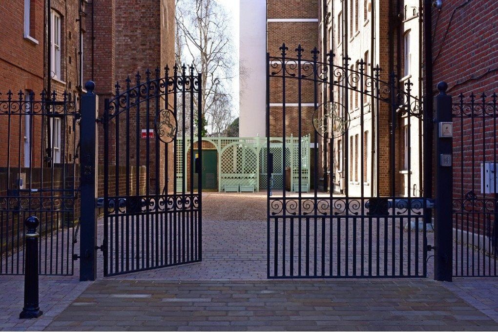 New iron entrance gates at Elms Court